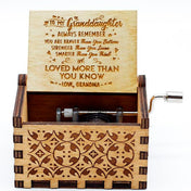 Grandmother To Granddaughter - The Engraved Music Box