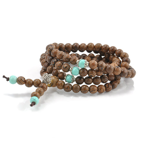 Sandalwood Buddhist Mala Meditation Prayer Beads Bracelet