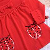 Ladybug Embroidery Tee and Pants
