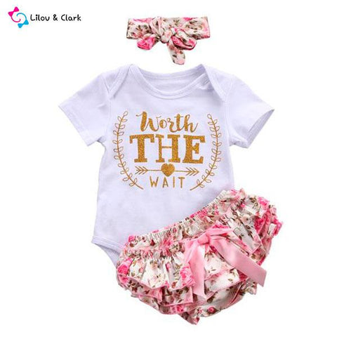 Worth The Wait Baby Girl's Outfit