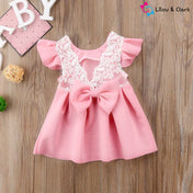 Cute Bow Baby Girl's Formal Dress