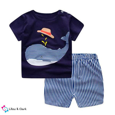 Summer Whale Baby Boy's Outfit