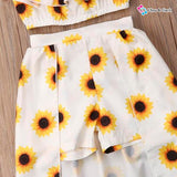 3 Pieces Sunflower Summer Outfit