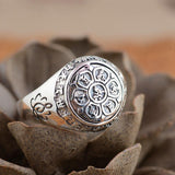Lotus Flower Silver Ring
