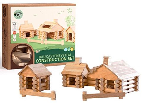 Build With Logs - 111 Wooden Blocks Construction Set