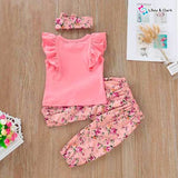 Pink Floral Baby Girl's Set