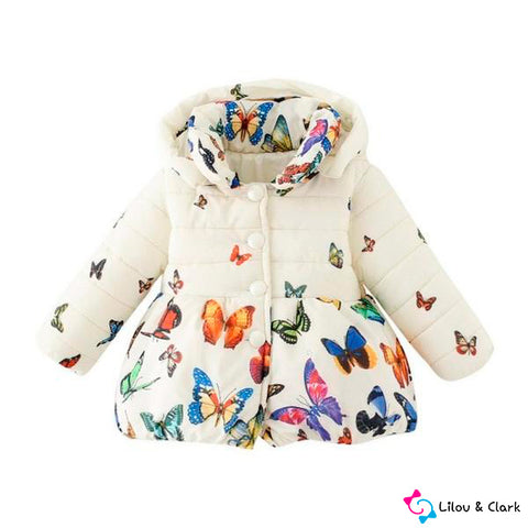 Vibrant Butterflies Baby Girl's Winter Coat