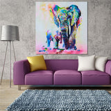 Elephant And Son Canvas