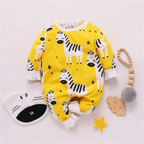 Baby Zebra Cotton Jumpsuit