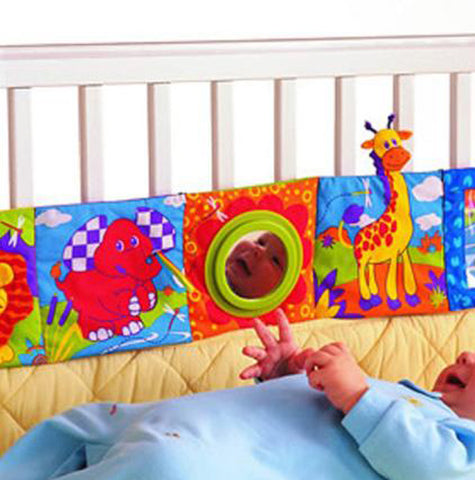 Animal Plush Crib Bumper Book