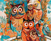 Vibrant Owls - Dr-Arty™ - Paint By Numbers Set