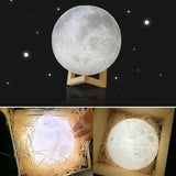 Color Changing 3D Luna Lamp