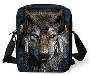 Feather Wolf Messenger Bag