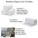 Biodegradable & Flushable 100% Bamboo Nappy Liners Roll - 100 Sheets