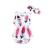 Summer Princess Feather Print Outfit