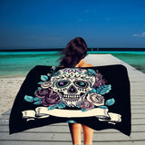 Skull Pattern Beach Towel