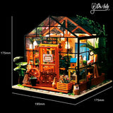 DIY Miniature Green House & Study Room Fully Furnished Set