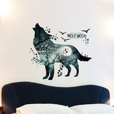 Night Wolf Wall Stickers