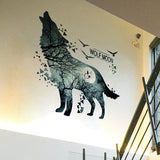 Night Wolf Wall Stickers