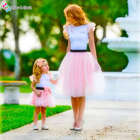 2-piece Ballerina Style Skirt and Tee Set for Mommy and Me