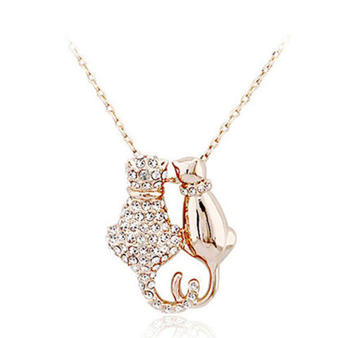 Cute Cats Couple Necklace
