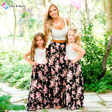 2-piece Floral Skirt and Tee Set for Mommy and Me