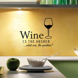 Wine Is The Answer Wall Sticker