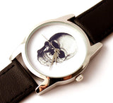 Handmade Leather Skull Watch