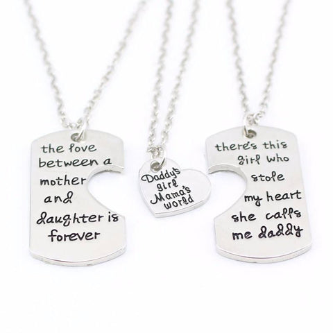 3 Piece Daddy's Girl Mama's World Necklace Giveaway