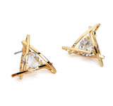 Exquisite Triangle Crystal Zircon Earrings