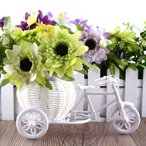 Tricycle Bike Design Flower Basket For Flower Plants