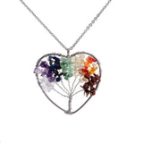 7 Chakras Amethyst Tree Of Life Necklace Free Offer - $0.00