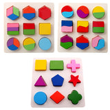 Wooden Geometry 3D Puzzles - 3 Patterns