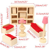 Wooden Delicate Dollhouse Furniture Miniature Toys