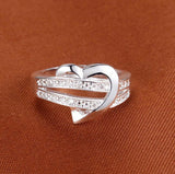 Zircon Heart Wedding Ring