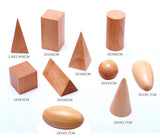 Wooden Montessori Geometric Shapes Block Set Learning & Education Toys 10pcs