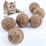 Natural Menthol Flavor 100% Edible Catnip Ball Cat Toy - 2pcs