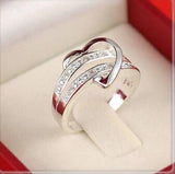 Zircon Heart Wedding Ring