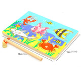 Wooden Magnetic Fishing Puzzle Board