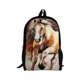 3D Horse Printed Backpack for Boys and Girls