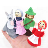 Little Red Hood Finger Puppets - 4Pcs