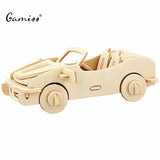 3D Wooden Vehicle Puzzle for Children and Adults