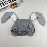 Unisex knitted rabbit  ear crochet Baby Bonnet