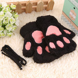 Fluffy Cat Paw Gloves