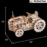 My Wind Up Tractor™ -  The Ultimate 3D Wooden Model Building Kit