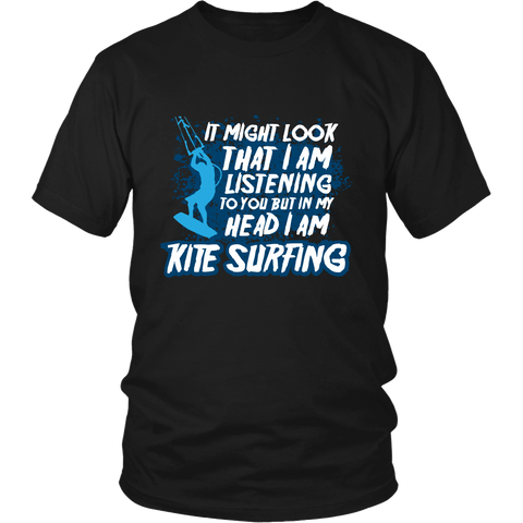 In My Head I am Kite Surfing - Black