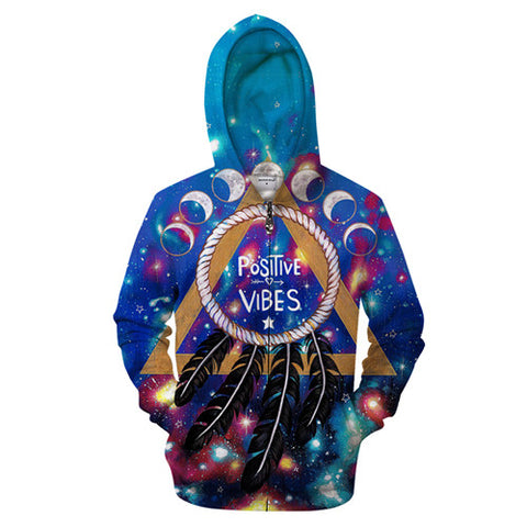 Positive Vibes Moon Hoodie By Pixie ColdArts