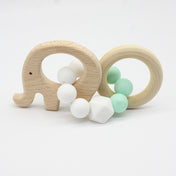 Wooden Elephant Baby Teething Toy