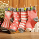 Stripes and Dots Baby Socks 4 pairs set
