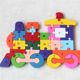 Double Sided Wooden Alphabet and Numbers Puzzle